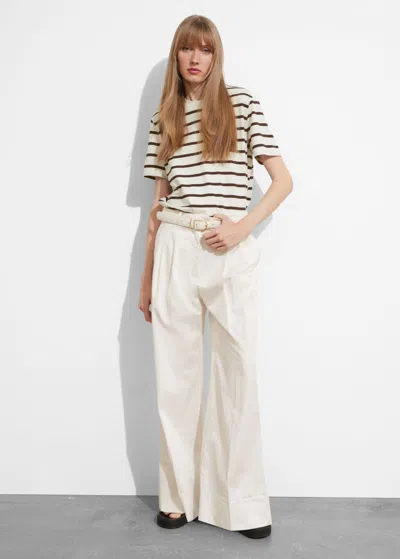 Other Stories Wide Tailored Trousers In White