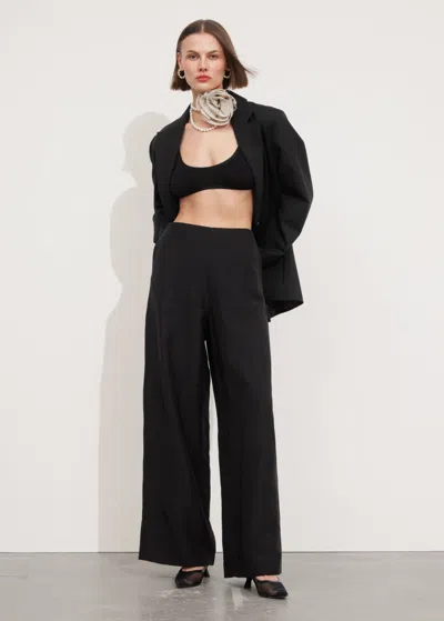 Other Stories Wide Trousers In Black