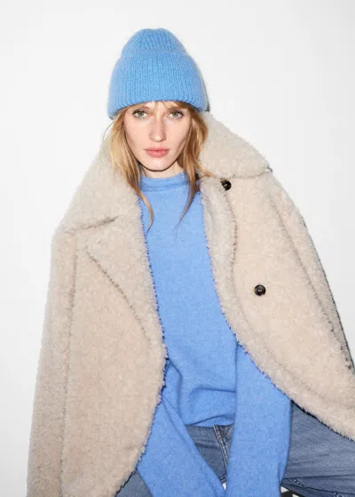 Other Stories Wool Blend Beanie In Blue