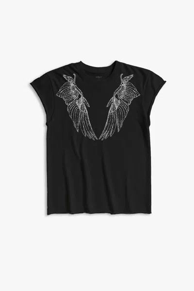 Other Uk Black Wings Rocker Tee - Women