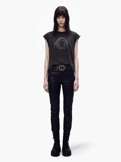 Other Uk Guitar Cable Rocker Tee - Black - Women