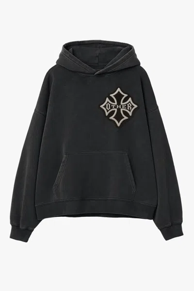 Other Uk Icon Patch Vintage Issue Oversized Hoodie - Vintage Black