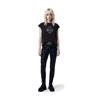 Other Uk Icon Vintage Issue Raw Edge T-shirt - Worn Black - Women
