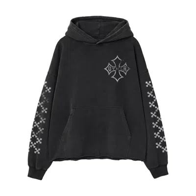 Other Uk Icons Vintage Issue Raw Edge Oversized Hoodie - Vintage Black - Women
