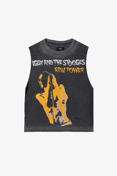 Other Uk Men's Black Iggy & The Stooges Raw Power Vintage Tank