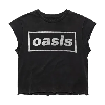 Other Uk Men's Black Oasis Raw Edge Vintage T-shirt