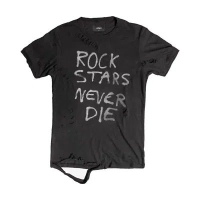 Other Uk Men's Black Rock Stars Never Die Thrasher Tee