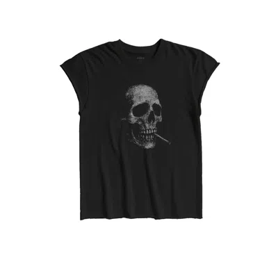 Other Uk Men's Black Smoking Skull Rocker Tee