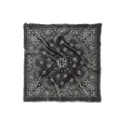 Other Uk Men's Black / White Black Chiffon Bandana In Black/white
