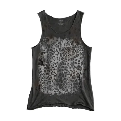 Other Uk Men's Cheetah Destroyed Tank - Vintage Black