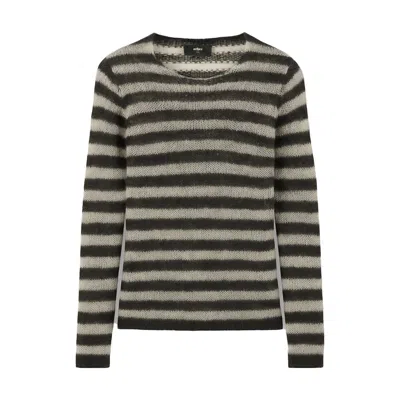 Other Uk Men's Classic Stripe Navarro Jumper - Black & Dirty White