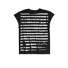 Other Uk Men's Over Print Stripe Rocker Tee In Black