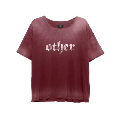 Other Uk Men's Red Other Decay T-shirt - Aged Oxblood