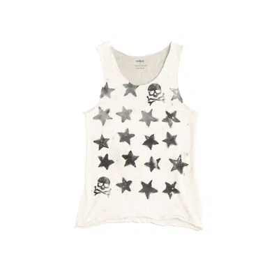 Other Uk Men's White Graffiti Stars Destroyed Tank
