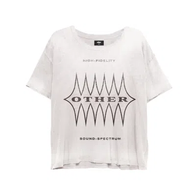 Other Uk Men's White High Fidelity Decay T-shirt - Aged Bone In Gray