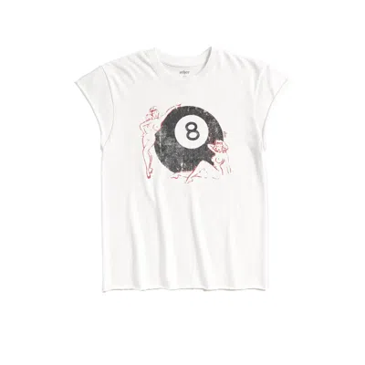Other Uk Men's White Lucky Eight Ball Rocker Tee