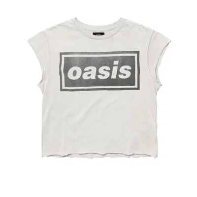 Other Uk Men's White Oasis Raw Edge Vintage T-shirt