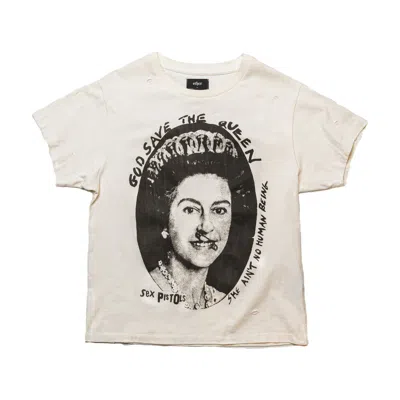 Other Uk Men's White Sex Pistols God Save The Queen Vintage T-shirt - Blonde