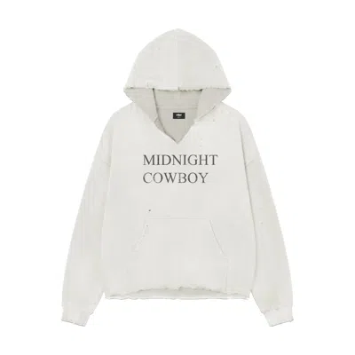 Other Uk Midnight Cowboy Distressed Hoodie - Aged  White - Women