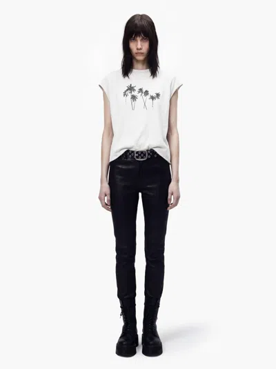 Other Uk Palms Rocker Tee - Vintage White - Women