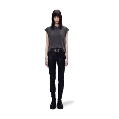 Other Uk Rocker Tee - Aged Black- Women