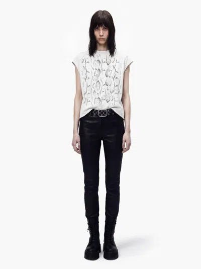 Other Uk Snake Rocker Tee - Vintage White - Women