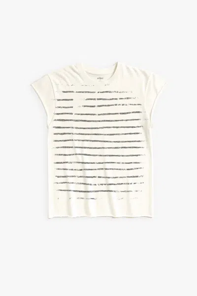 Other Uk Stripe Rocker Tee - Vintage White - Women