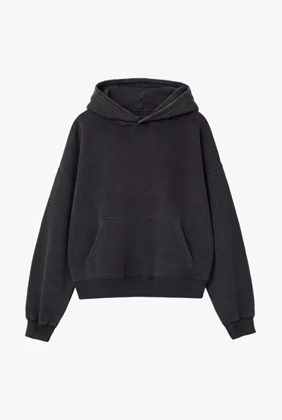 Other Uk Vintage Issue Oversized Cropped Hoodie - Vintage Black