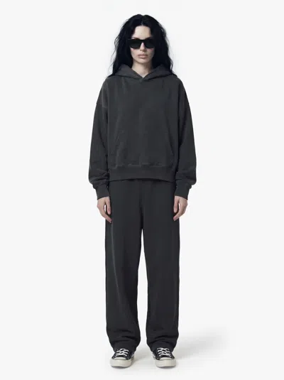 Other Uk Vintage Issue Oversized Cropped Hoodie - Vintage Black-women