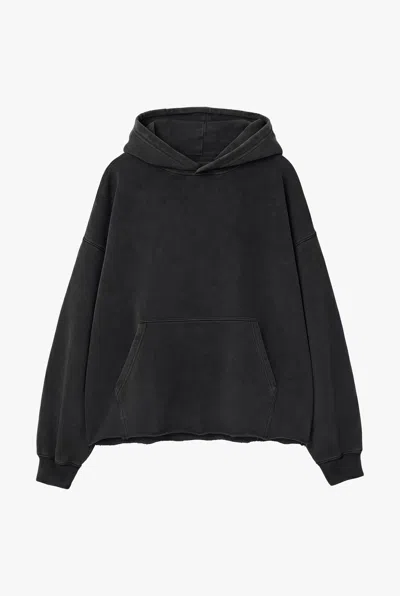 Other Uk Vintage Issue Raw Edge Oversized Hoodie - Vintage Black