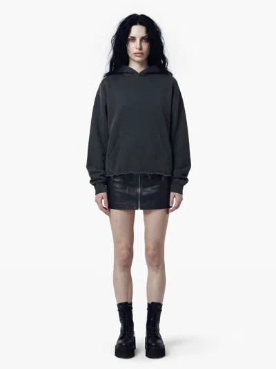 Other Uk Vintage Issue Raw Edge Oversized Hoodie - Vintage Black-women