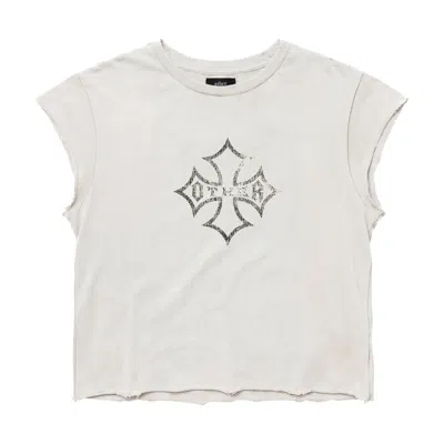 Other Uk White Icon Vintage Issue Raw Edge T-shirt - Blonde - Women