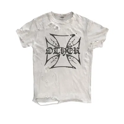 Other Uk Women's Biker Cross Thrasher T-shirt In White