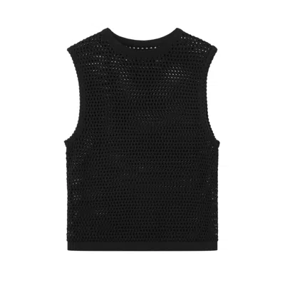 Other Uk Women's Black Boyfriend Knit Tank