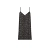 Other Uk Women's Black / Grey V Neck Slip Dress In Black/grey