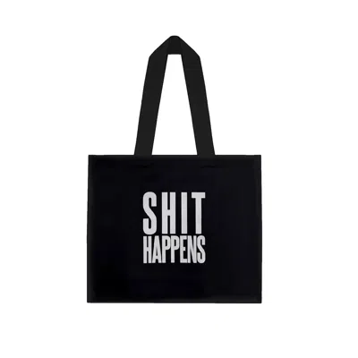 Other Uk Women's Black Shit Happens Tote Bag