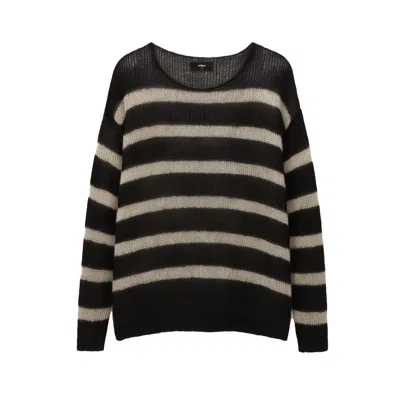 Other Uk Women's Black / White Oversized Band Stripe Navarro Jumper - Black & Bone In Multi