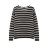 Other Uk Women's Black / White Oversized Classic Stripe Navarro Jumper In Multi