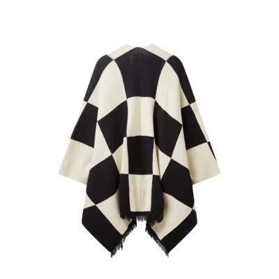 Other Uk Women's Black / White The Poncho In Black/white