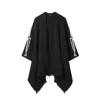 Other Uk Women's Black / White The Poncho In Multi