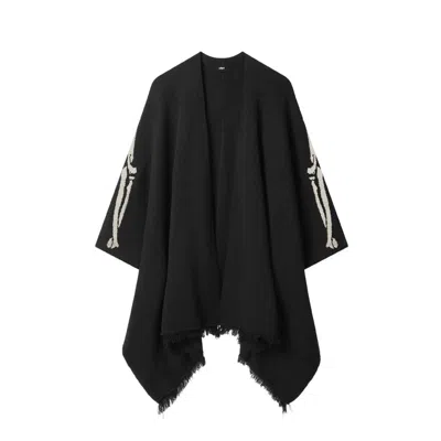 Other Uk Women's Black / White The Poncho In Multi