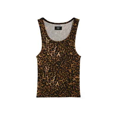Other Uk Women's Brown / Black Dark Leopard Print Cropped Beater In Multi