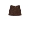 Other Uk Women's Brown The Ultra Mini Skirt In Brown
