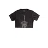 Other Uk Women's F-u Cropped Thrasher T-shirt In Black