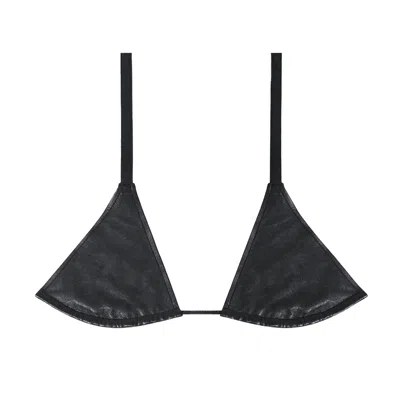 Other Uk Women's Leather Bra In Black