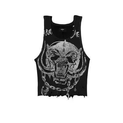 Other Uk Women's Motorhead Snaggletooth Distressed Beater In Black