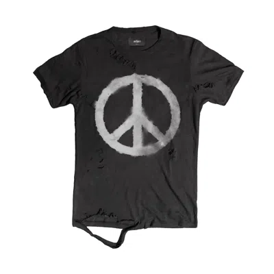 Other Uk Women's Peace Graffiti Thrasher T-shirt In Black