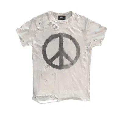 Other Uk Women's Peace Graffiti Thrasher T-shirt In White