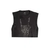 Other Uk Women's Rock Cropped Thrasher Tank In Black