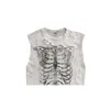 Other Uk Women's Skeleton Rib Cropped Thrasher Tank In White